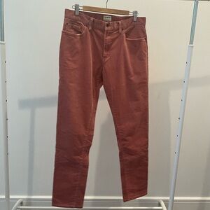 Todd Snyder Red Straight-Leg Slim Fit Courduroy